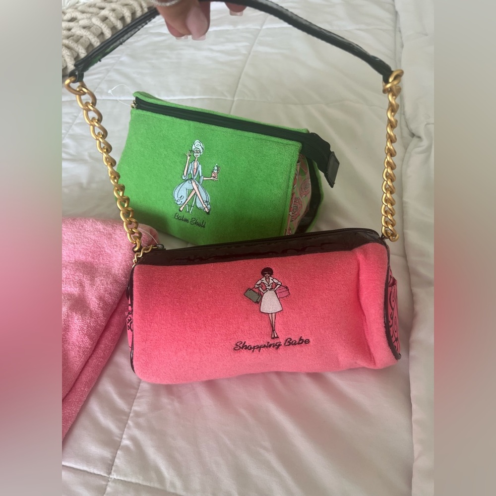 Pink and Green toiletry Accessory Set - Picture 2 of 11